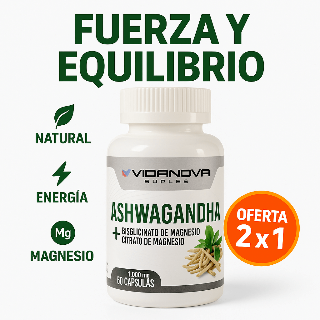 Ashwagandha + Magnesio | Apoyo natural para días exigentes
