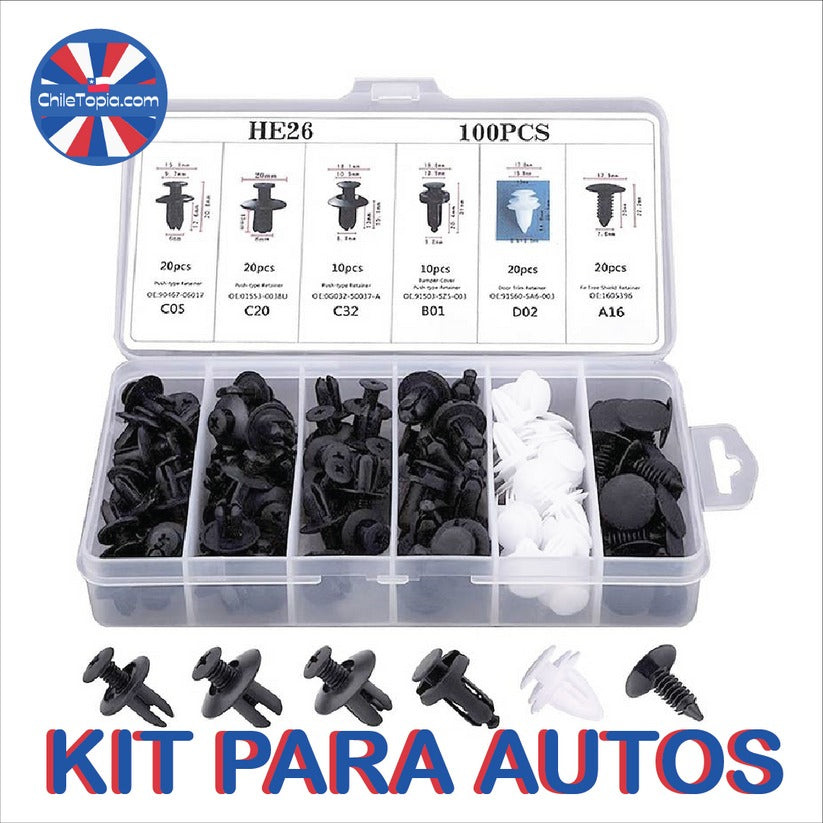 Kit Universal de Clips para Autos – Repará Fácil, Ahorrá Más 🚗💥