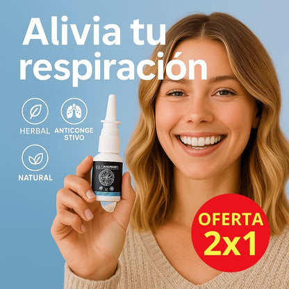 SPRAY NASAL HERBAL – Limpia tus pulmones y alivia tu respiración - 2 Unidades