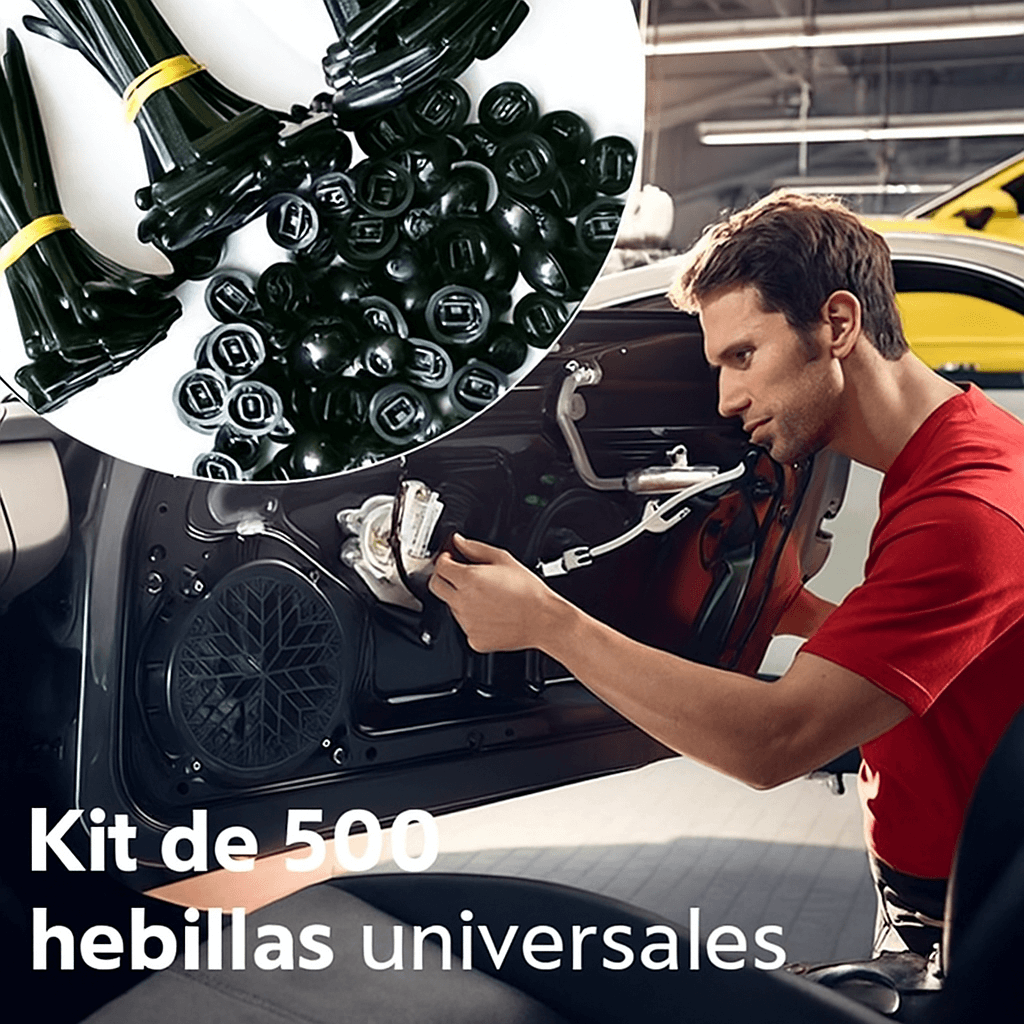 Kit de 500 Hebillas – Ahorra tiempo y evita tornillos sueltos