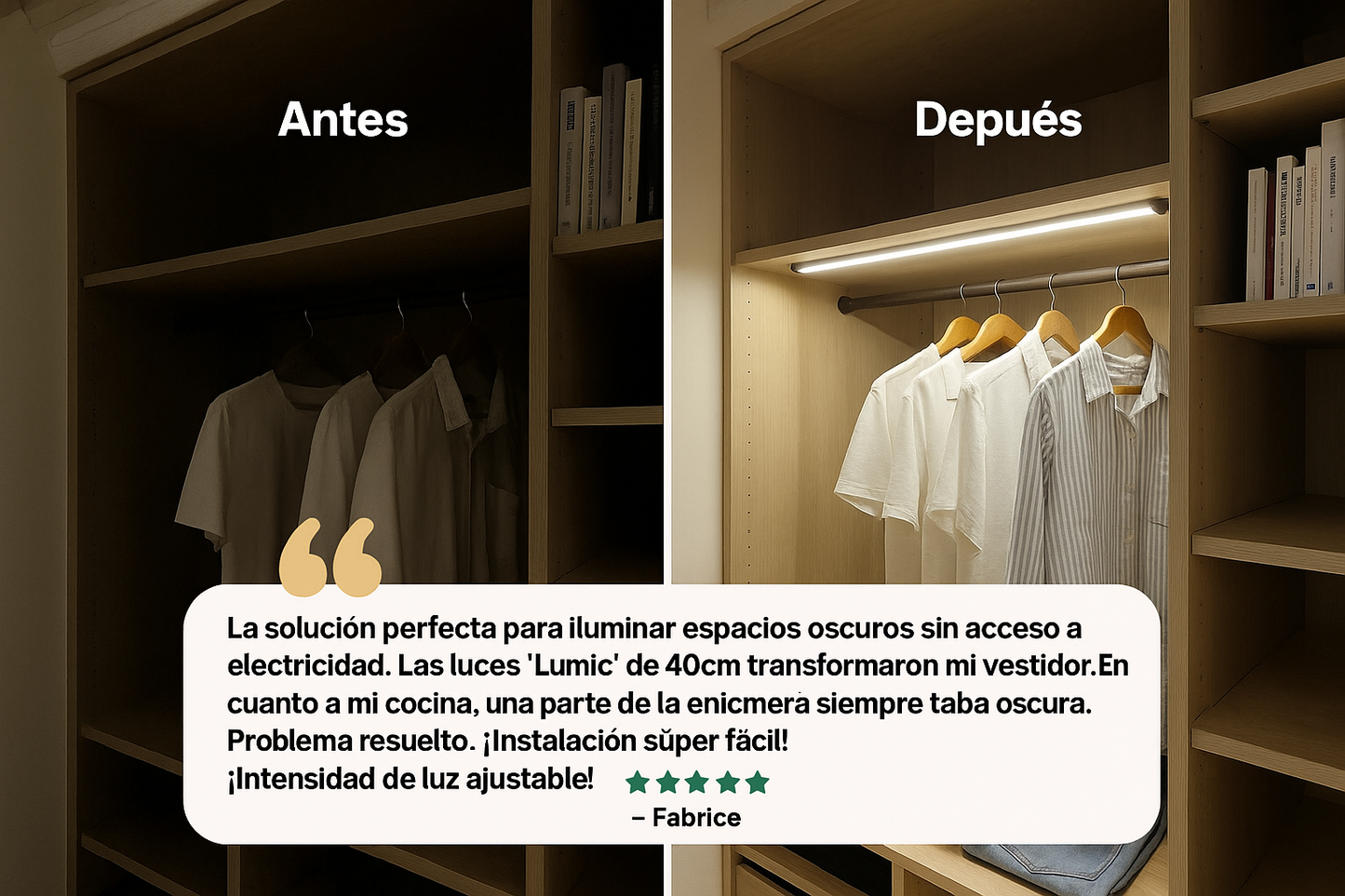 Lumins 3.0™ | Tira de luz LED inalámbrica con detector de movimiento