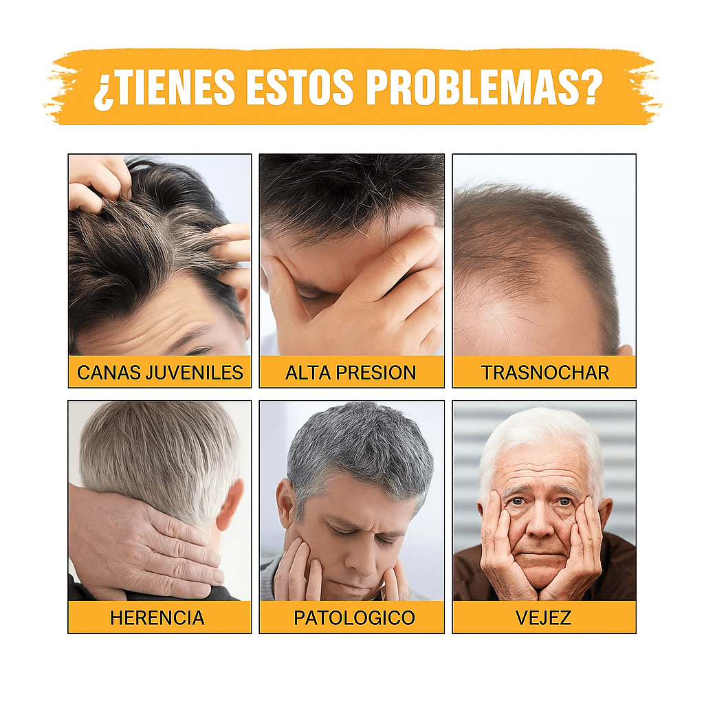 Oscurece Canas de Forma Natural – Para Cabello, Barba y Cejas