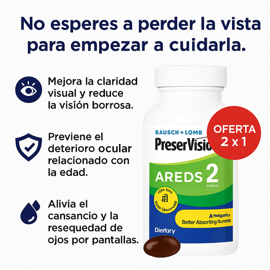 🔬 PreserVision AREDS® | Protege tu visión con respaldo clínico y resultados reales - 2 Unidades