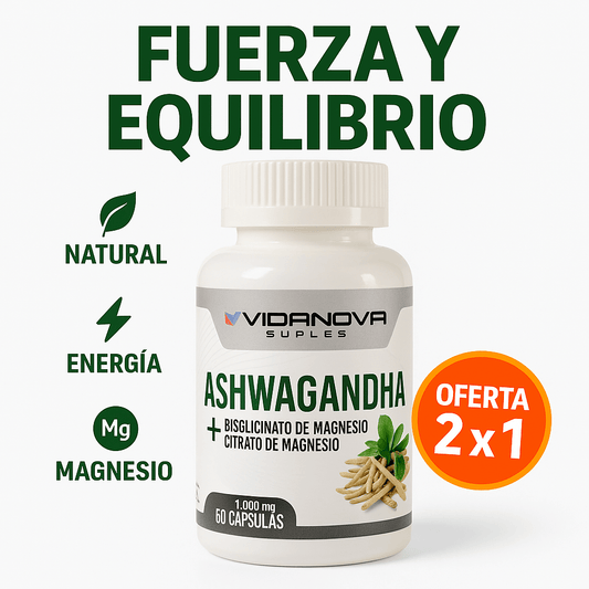Ashwagandha + Magnesio | Apoyo natural para días exigentes