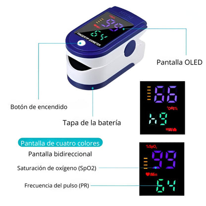 Oxímetro Digital de Pulso – Controla tu oxígeno y cuida tu salud en segundos
